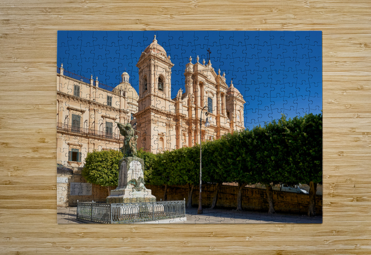 Noto Cathedral stands in the town square of Noto in Sicily Ital Marco Brivio Puzzle printing