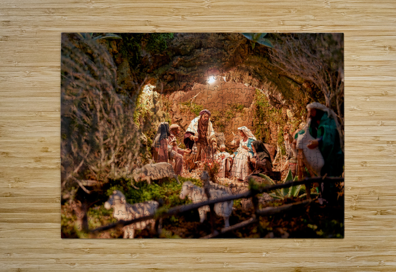 Christmas nativity scene in Caltagirone Sicily Italy Marco Brivio Puzzle printing