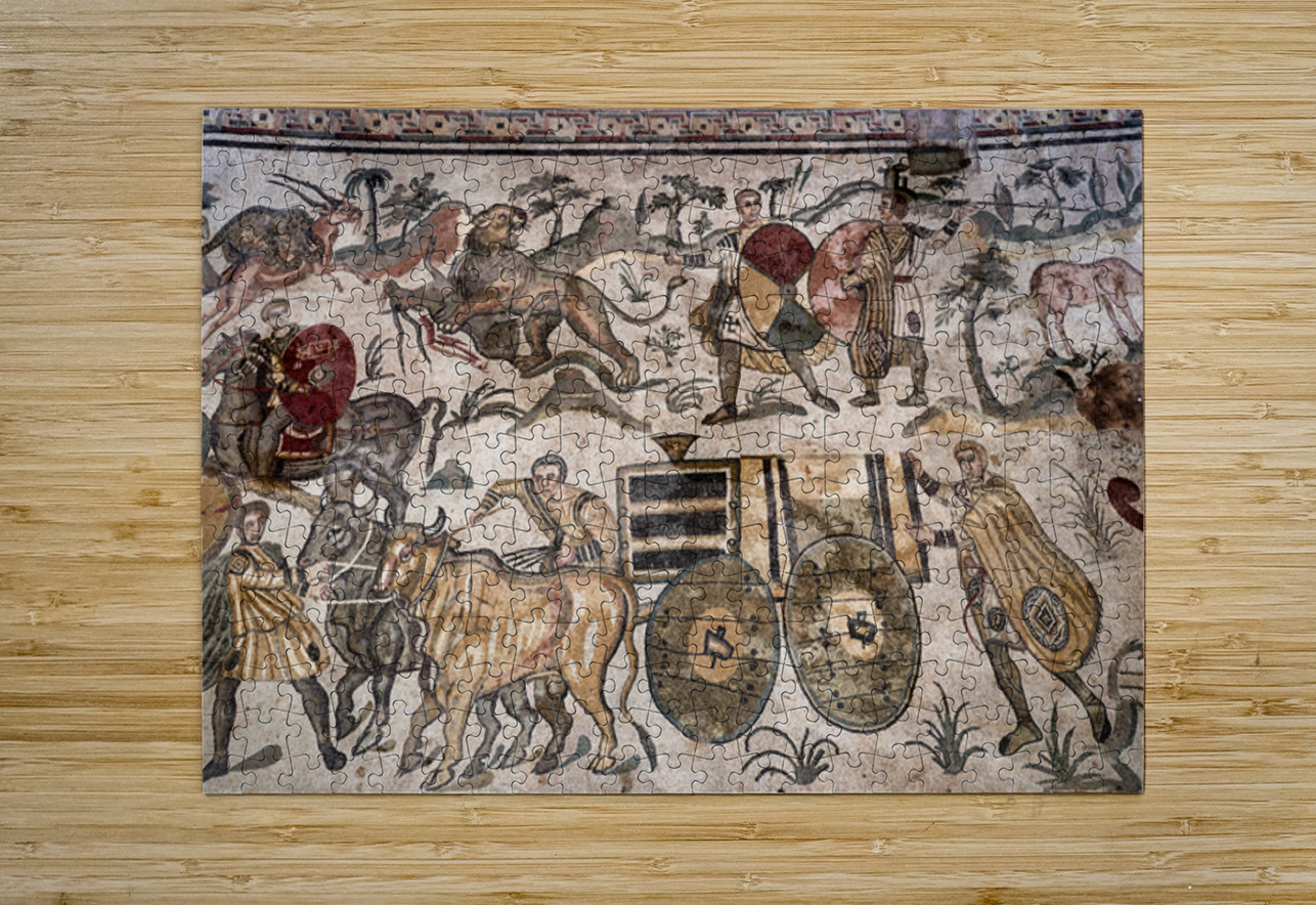 Mosaics of daily life at Villa Romana del Casale Sicily Marco Brivio Puzzle printing