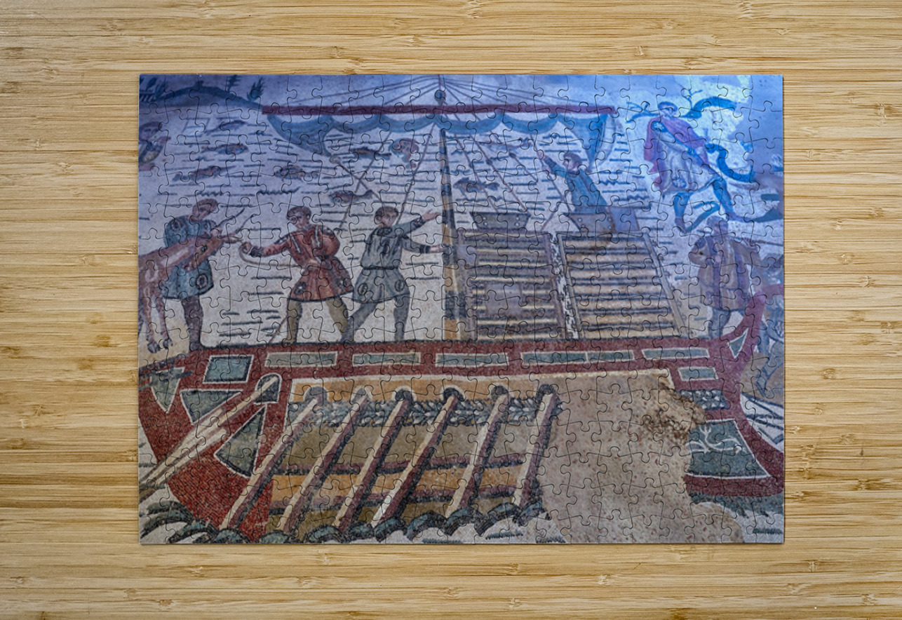 Mosaics show scenes of daily life at Villa Romana del Casale in  Marco Brivio Puzzle printing