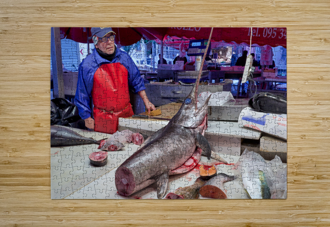 Explore Catanias Piscaria market for seafood and local goods Marco Brivio Puzzle printing