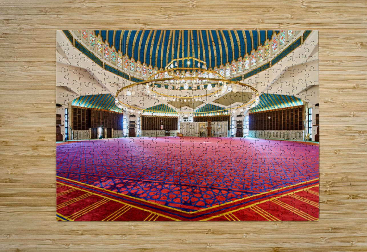 Visit to King Abdullah Mosque in Amman Jordan during prayer time Marco Brivio Puzzle printing