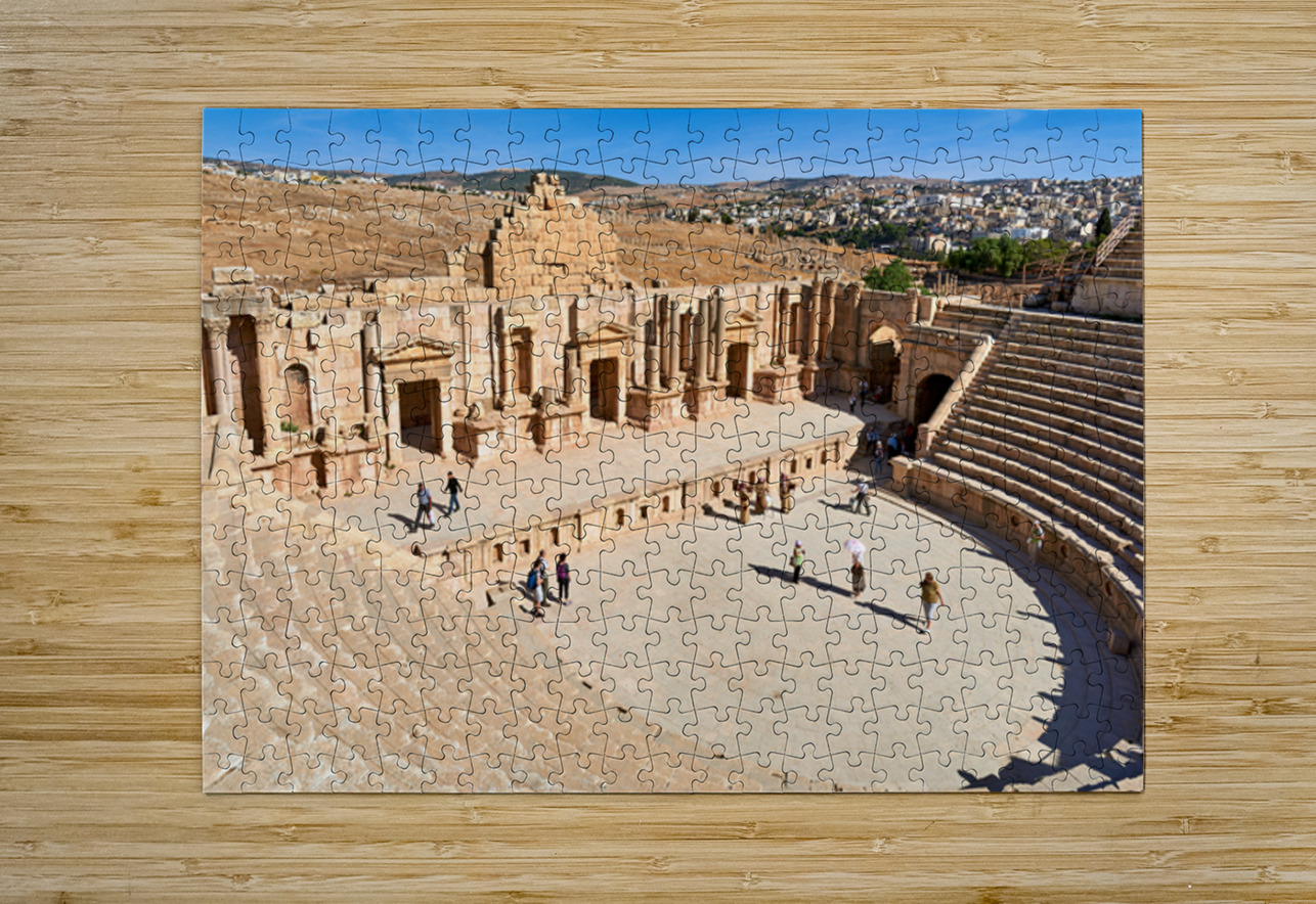Exploring the ancient theatre in Gerasa Jerash in Jordan Marco Brivio Puzzle printing
