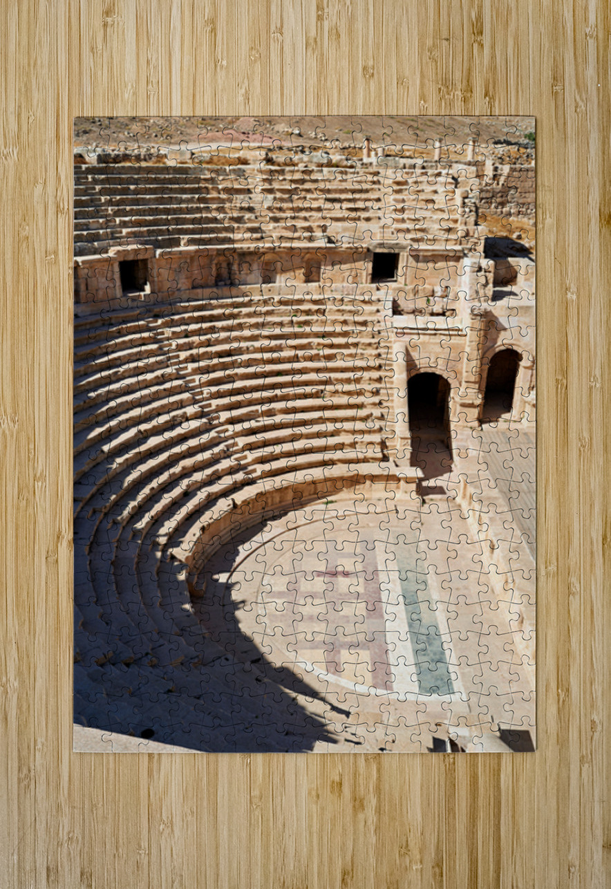 Exploring the theater of Gerasa in Jerash Jordan Marco Brivio Puzzle printing