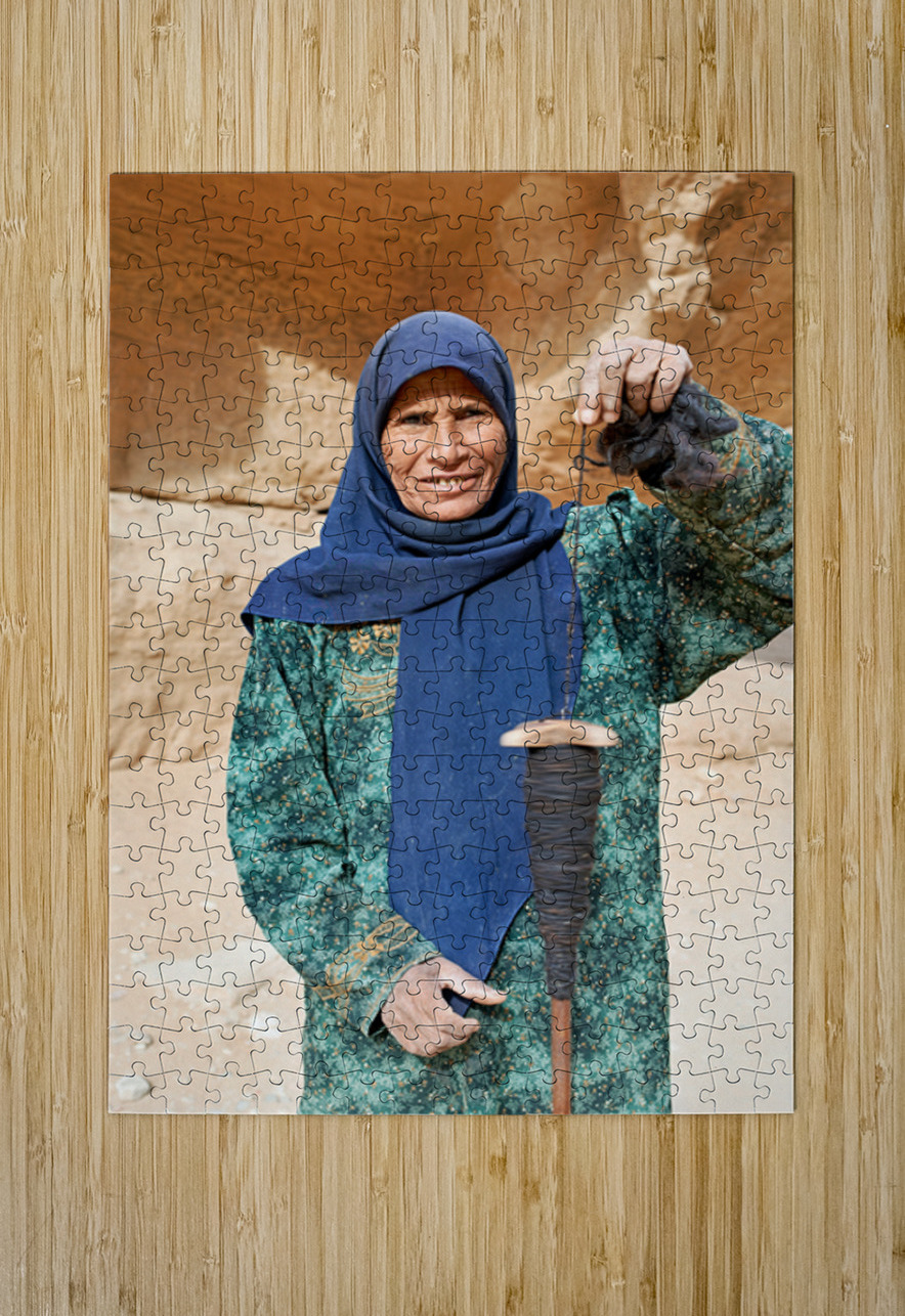 Portrait of an old woman at Little Petra in Jordan Marco Brivio Puzzle printing