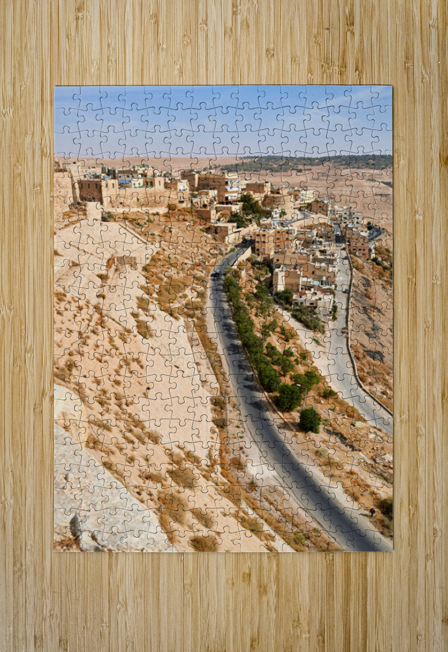 Kerak Castle shows the land and buildings around it in Jordan Marco Brivio Puzzle printing