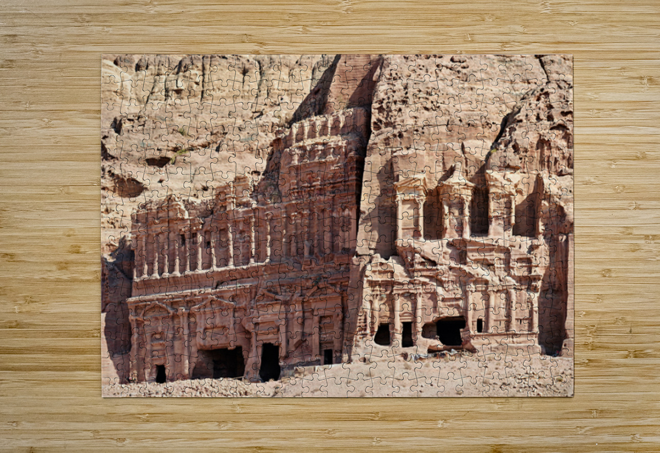 Royal Tombs at Petra in Jordan show ancient architecture and his Marco Brivio Puzzle printing