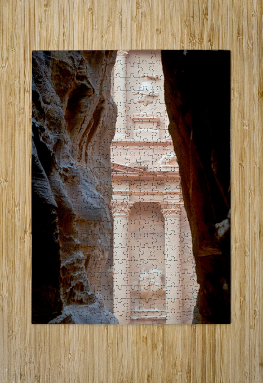 Exploring the al khazneh treasury in petra jordan Marco Brivio Puzzle printing