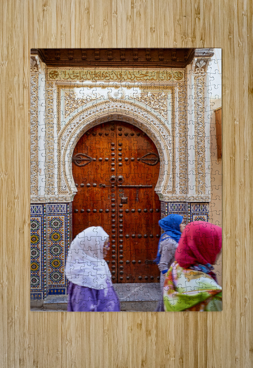 Women walk through the Medina in Fez Morocco Marco Brivio Puzzle printing