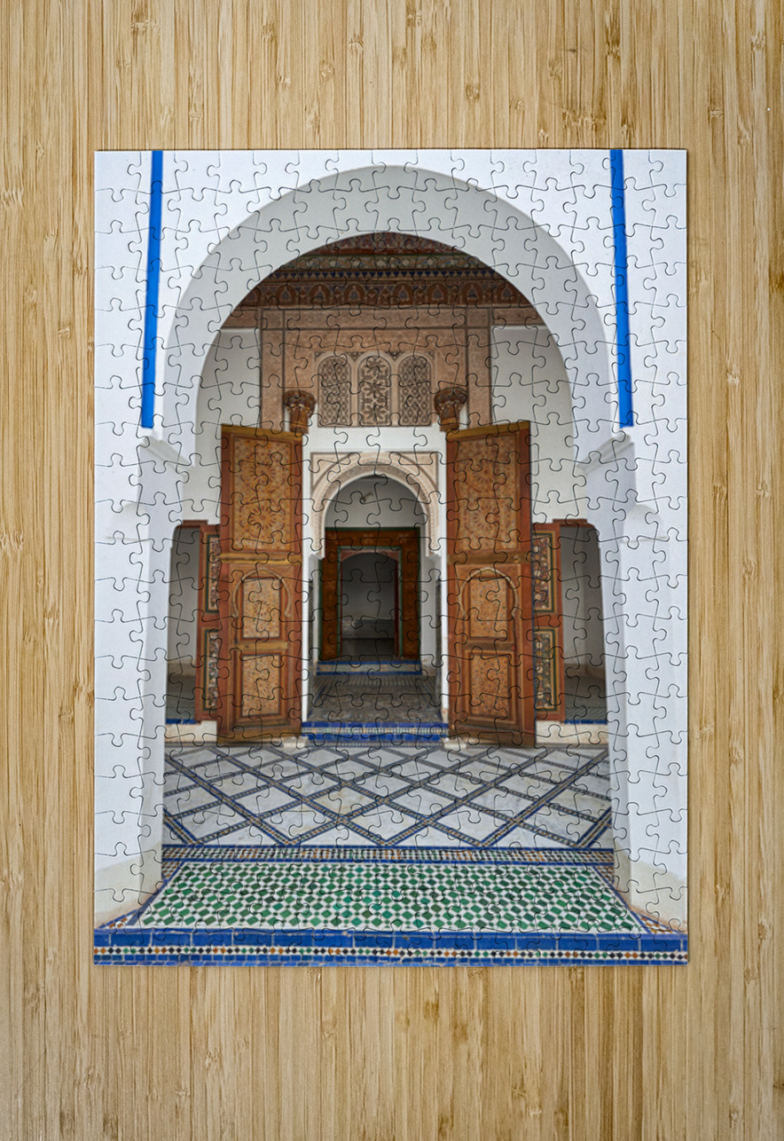 Visit Bahia Palace in Marrakesh Morocco during the day Marco Brivio Puzzle printing