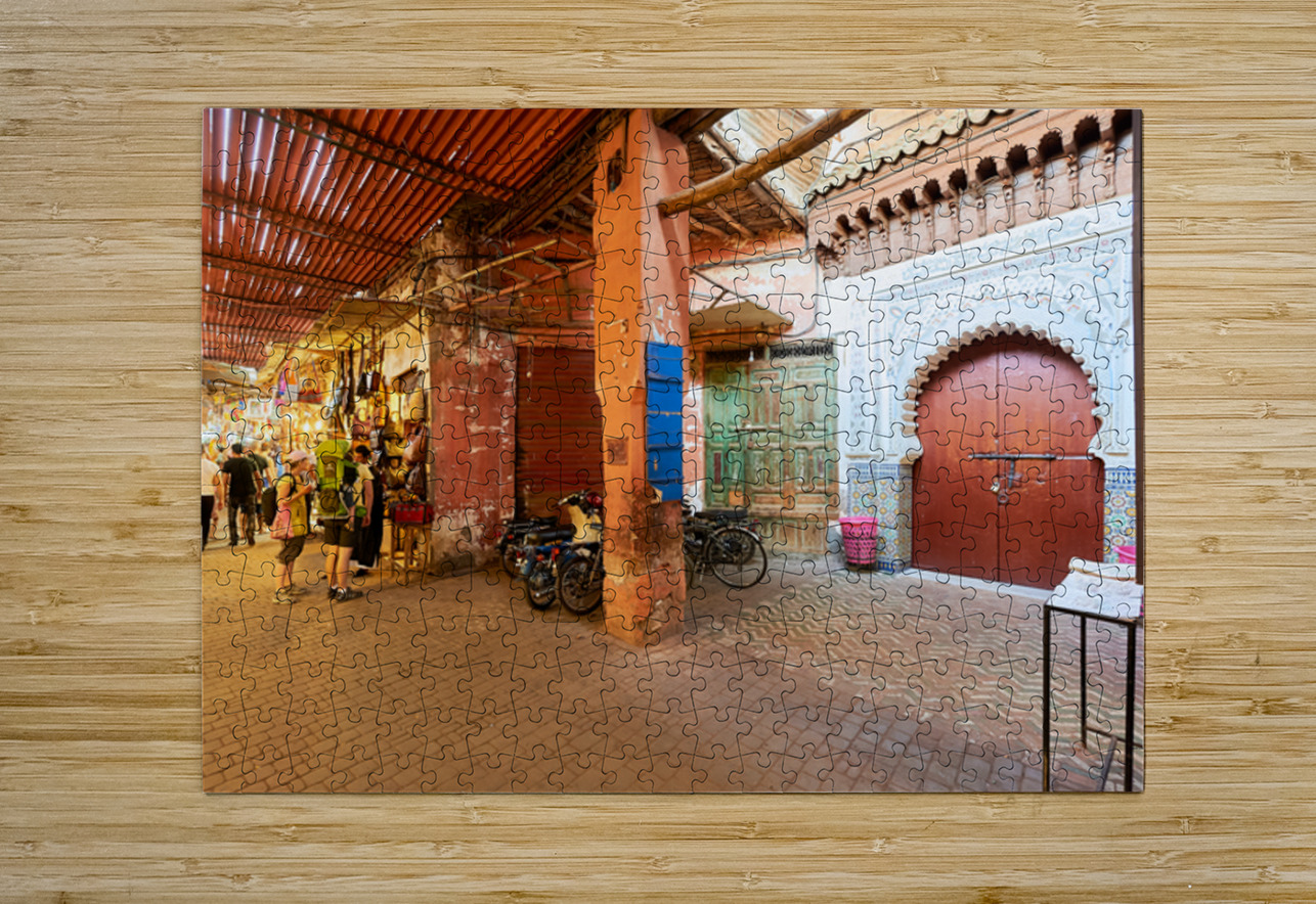 Exploring the souk in Marrakesh Morocco during daytime hours Marco Brivio Puzzle printing