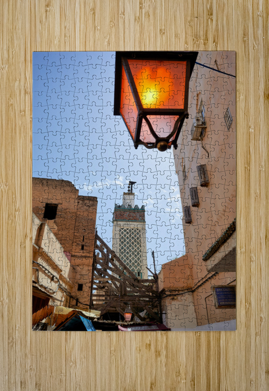 Narrow alleys in the Medina of Fez Morocco showcase daily life Marco Brivio Puzzle printing