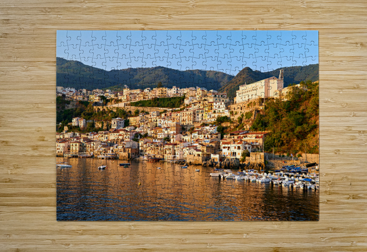 Sunrise over scilla in chianalea calabria italy Marco Brivio Puzzle printing