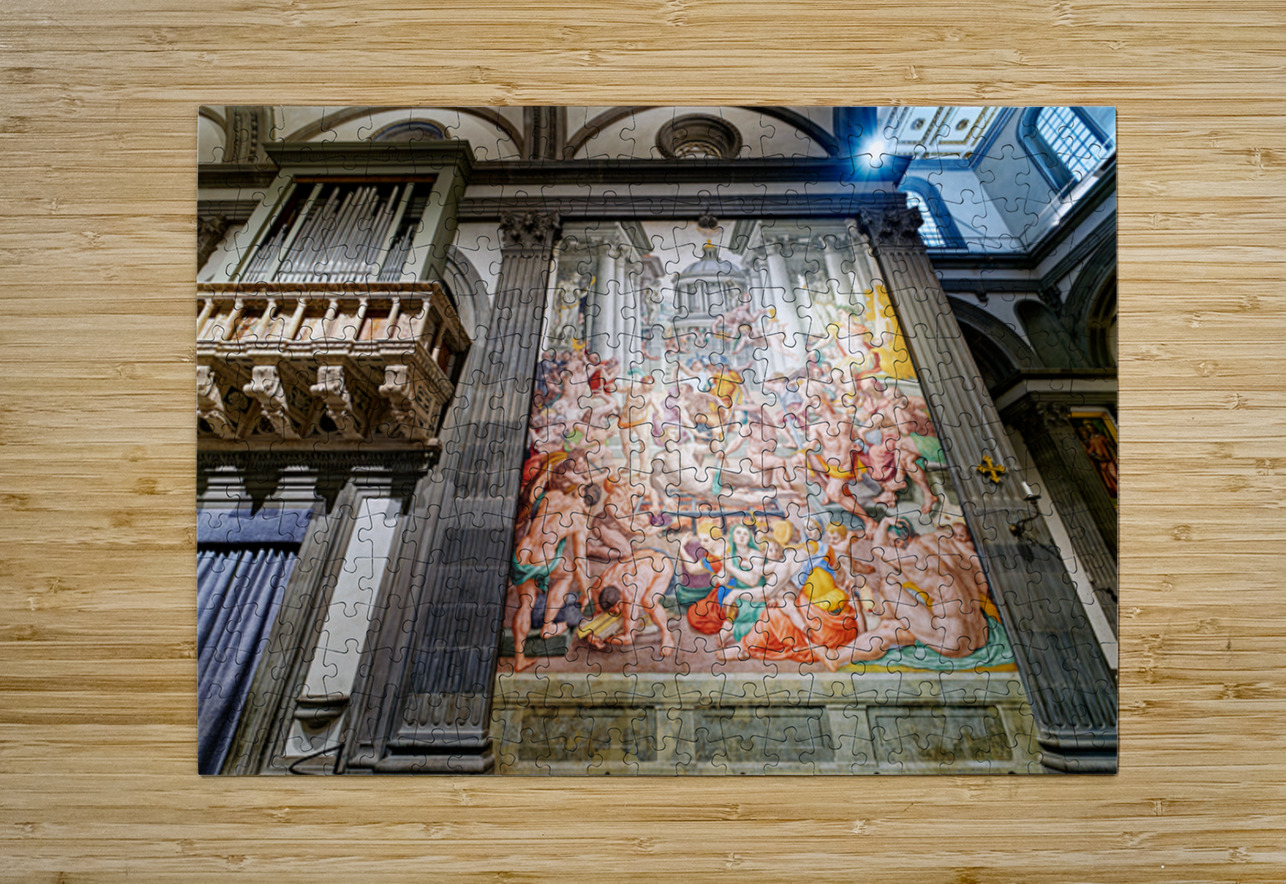 Martyrdom of St. Lawrence painting in Basilica of San Lorenzo Fl Marco Brivio Puzzle printing