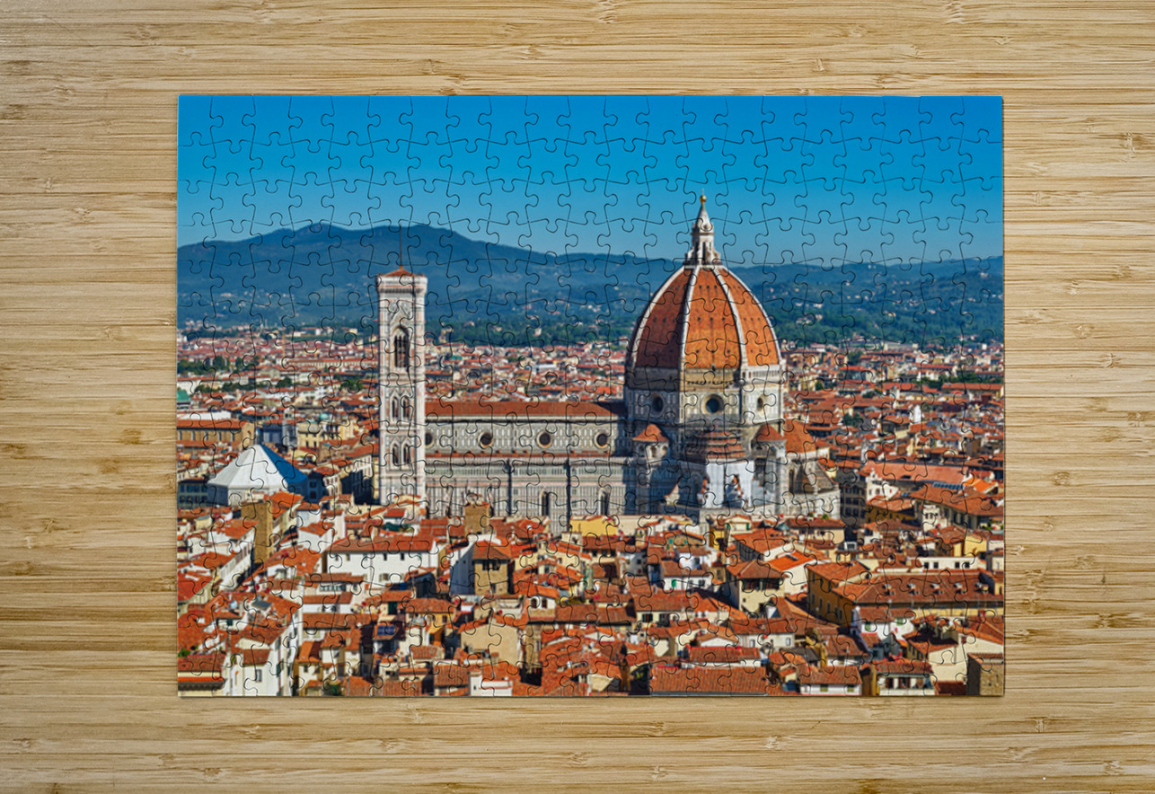 View of Florence with the Duomo and cityscape on a sunny day Marco Brivio Puzzle printing