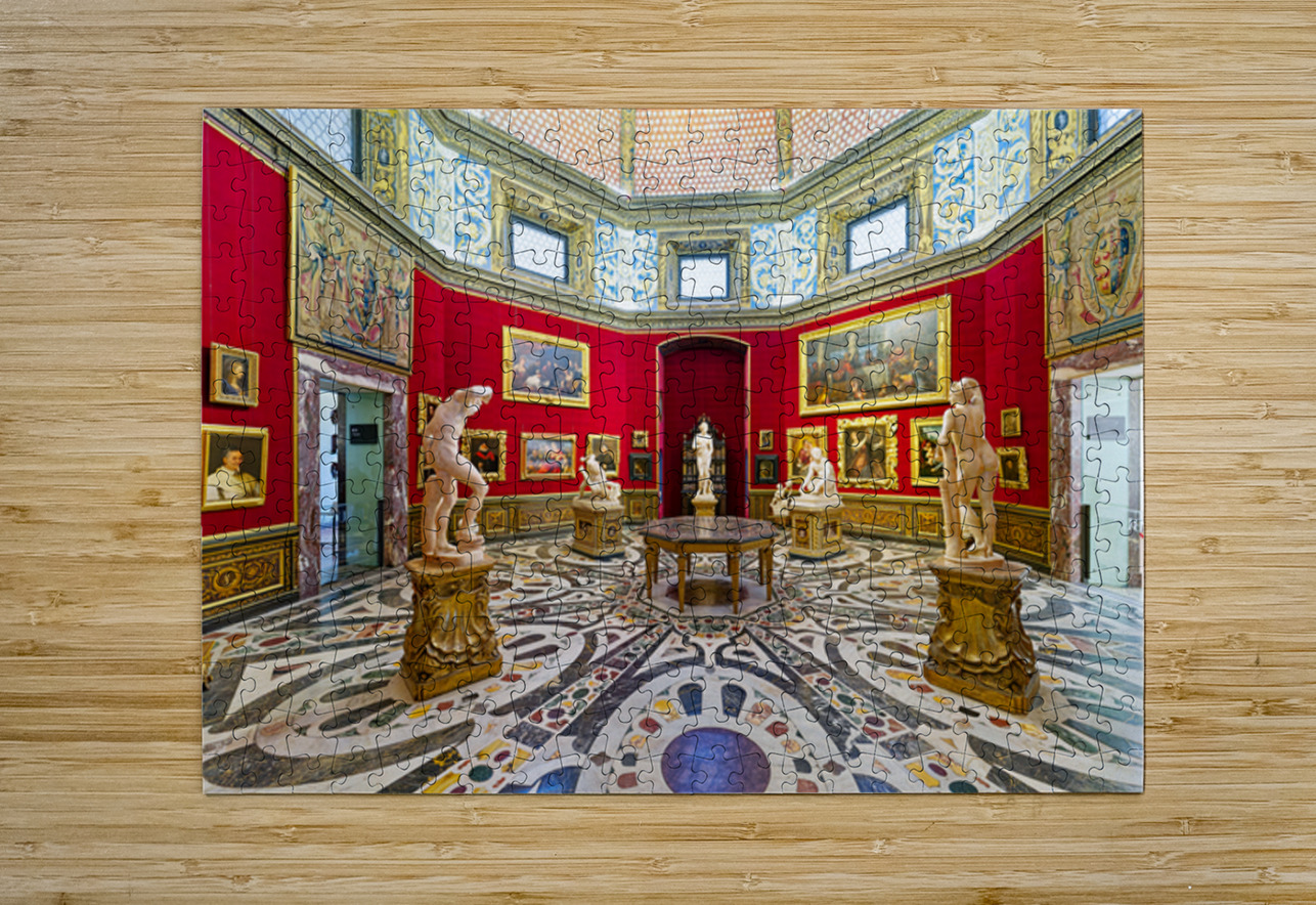 View of la tribuna by bernardo buontalenti in uffizi gallery flo Marco Brivio Puzzle printing