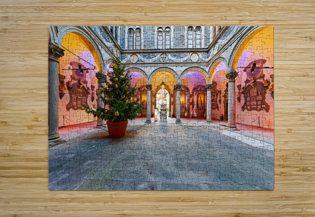 Palazzo Medici Riccardi inner courtyard in Florence Tuscany Ital Marco Brivio Puzzle printing
