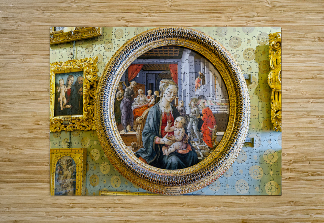 Madonna with child by fra filippo lippi in palazzo pitti in flor Marco Brivio Puzzle printing
