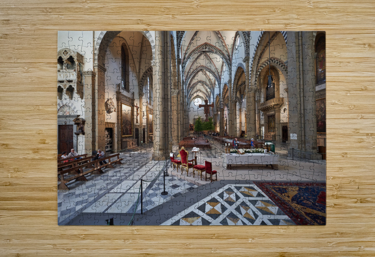Santa Maria Novella church interior in Florence Tuscany Italy Marco Brivio Puzzle printing