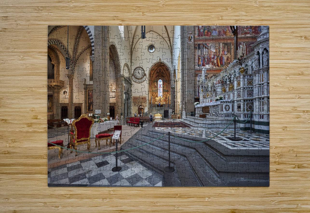 Visit to santa maria novella church in florence tuscany italy Marco Brivio Puzzle printing