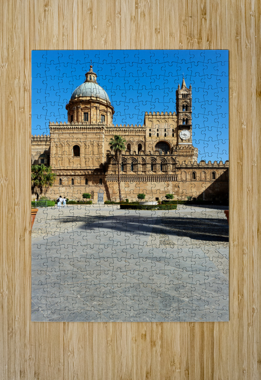 Palermo Cathedral in Sicily with clear blue sky and visitors Marco Brivio Puzzle printing