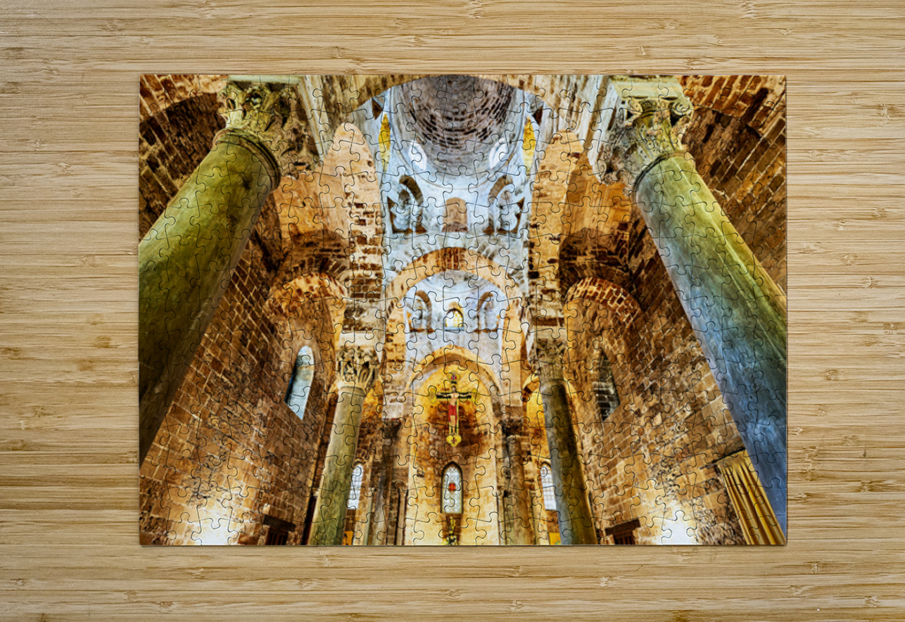 Interior view of Cappella di San Cataldo showing its unique desi Marco Brivio Puzzle printing