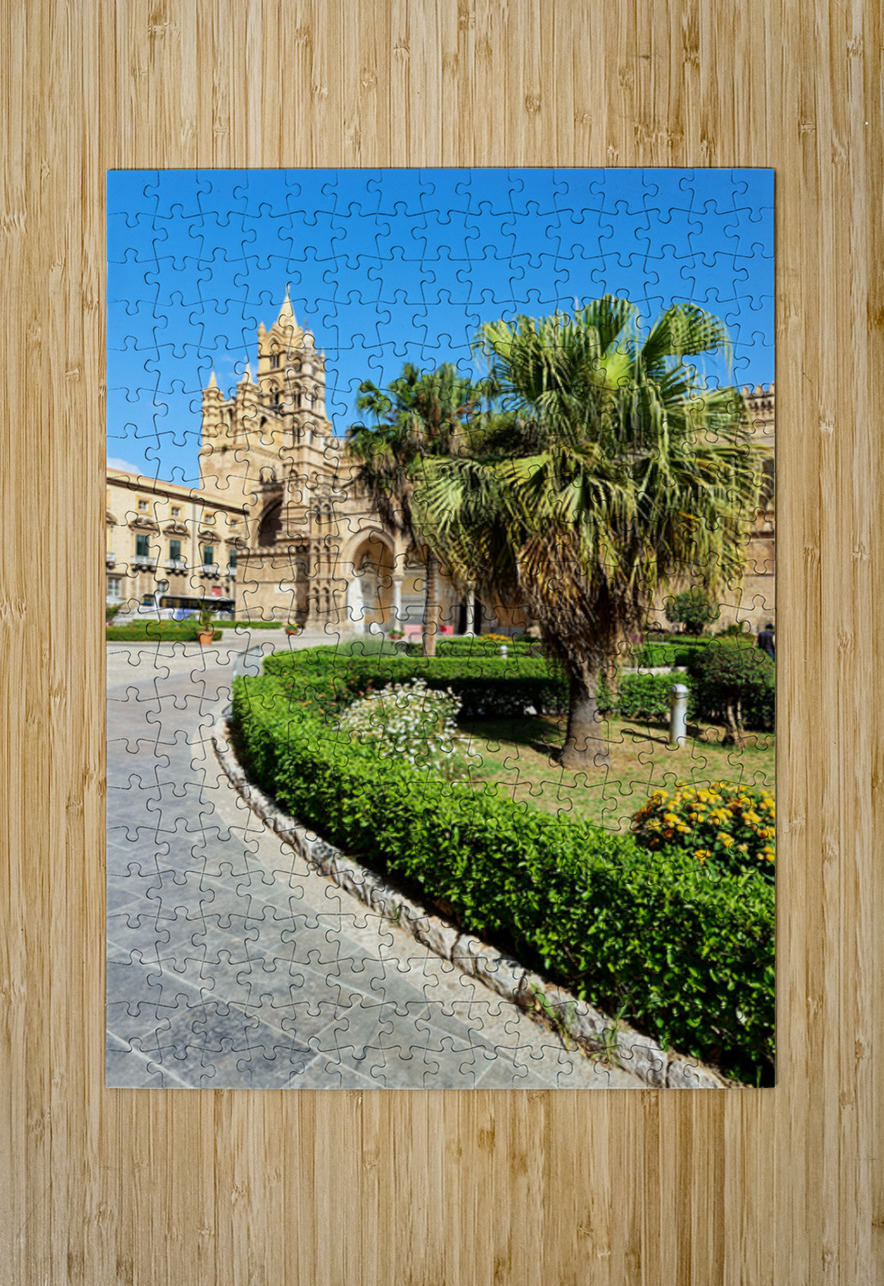 Palermo Cathedral surrounded by gardens in Sicily Italy Marco Brivio Puzzle printing
