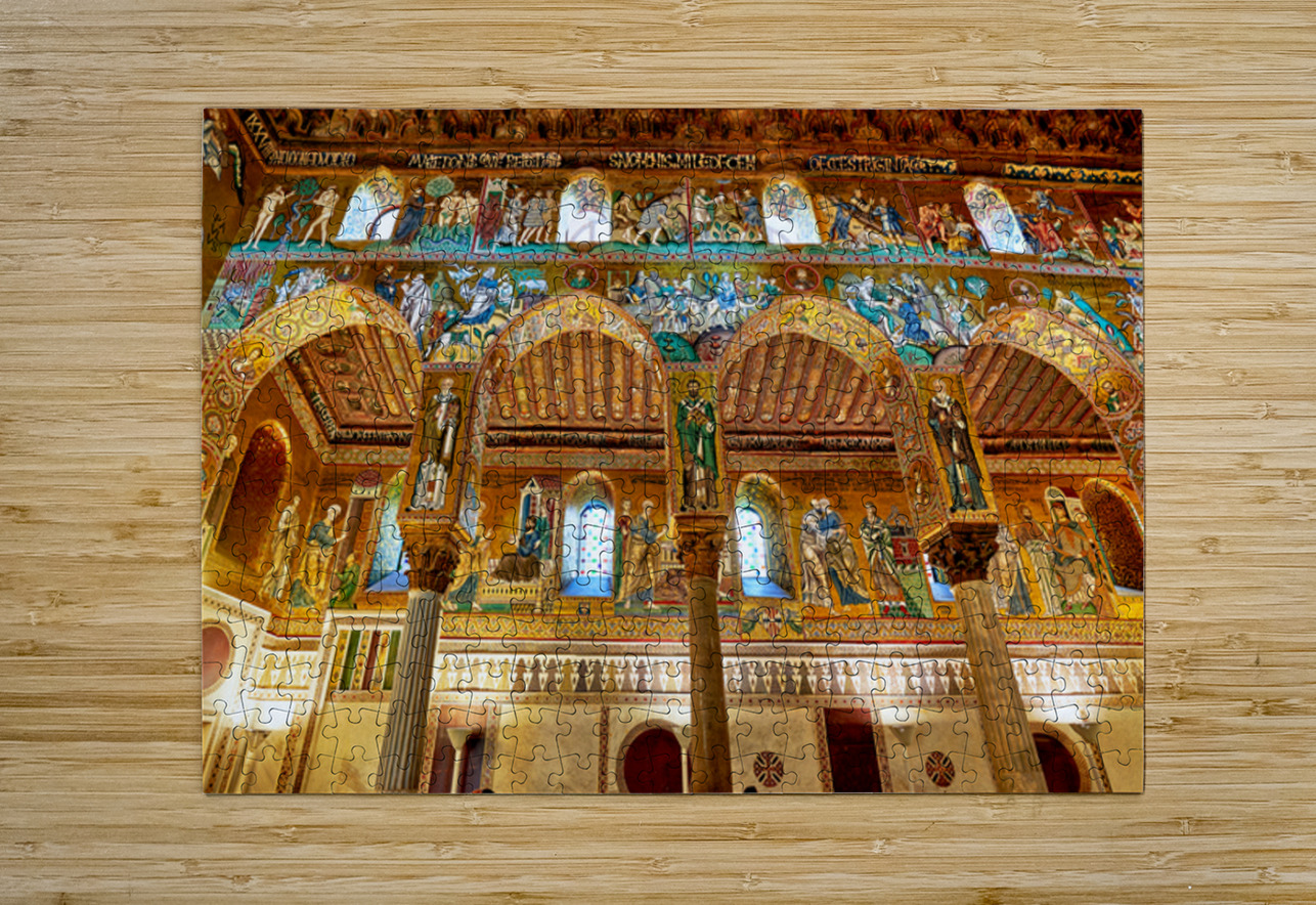 Cappella Palatina in Palermo shows detailed frescoes and archite Marco Brivio Puzzle printing