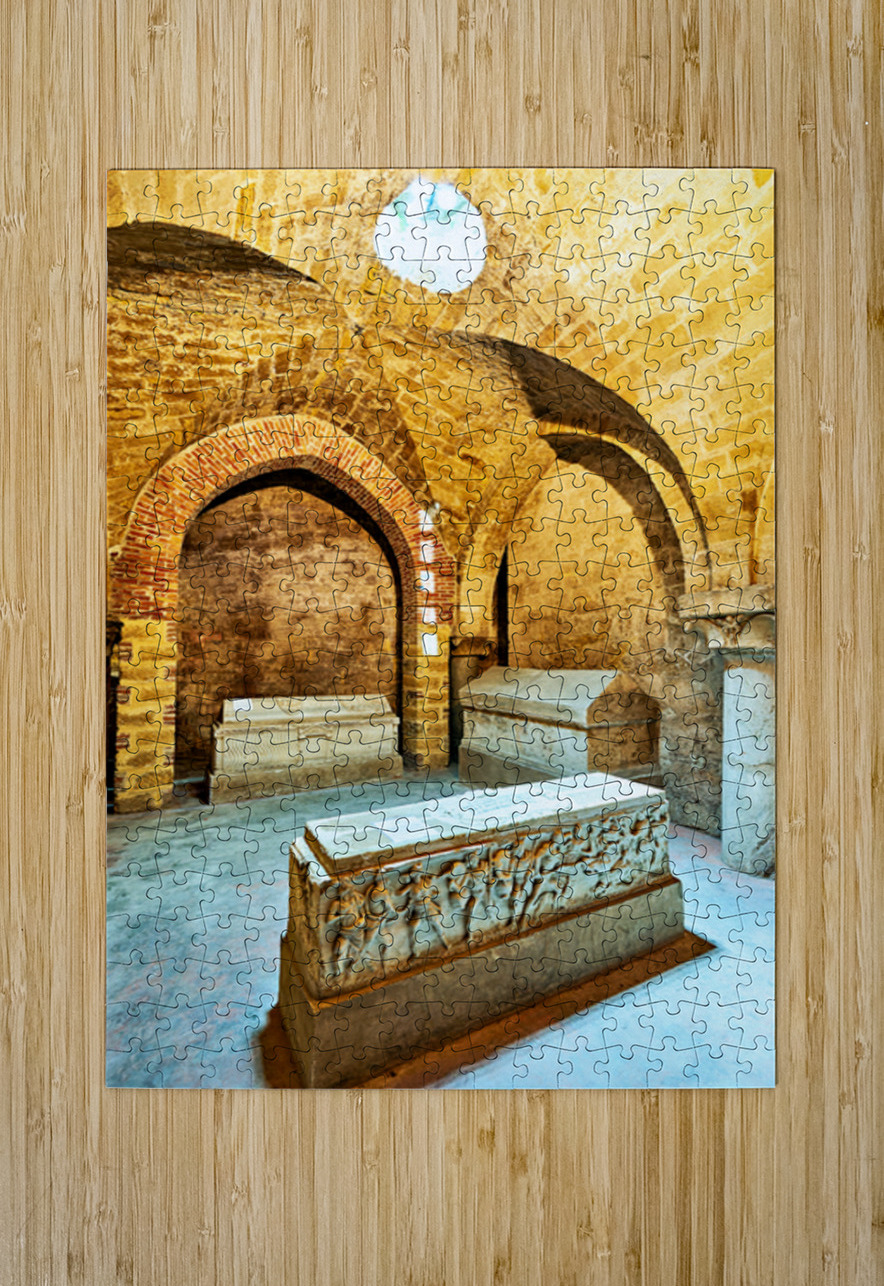 Exploring the crypt of Palermo Cathedral in Sicily Italy Marco Brivio Puzzle printing