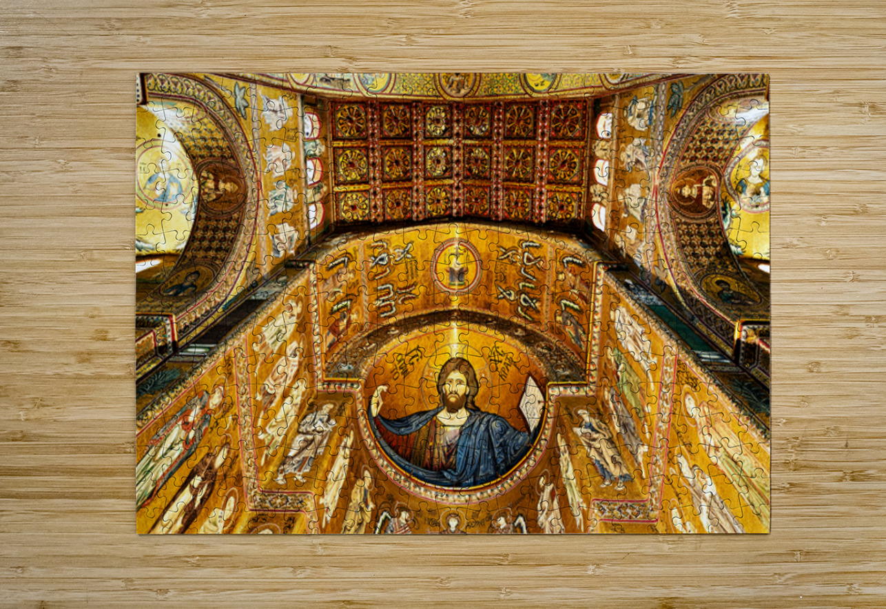 Mosaic details of Duomo di Monreale in Palermo Sicily Italy Marco Brivio Puzzle printing
