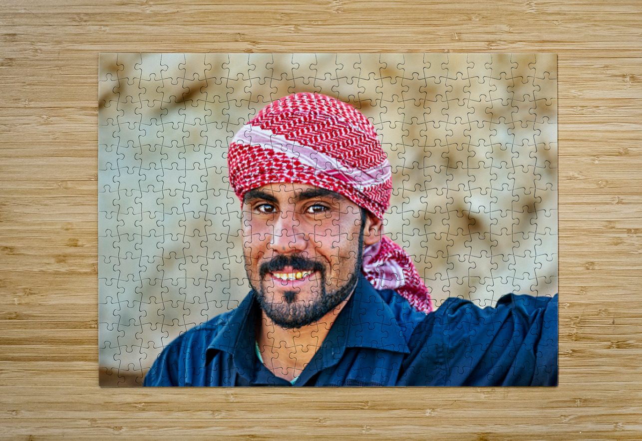 Young man in Syria smiles during a sunny day outdoors Marco Brivio Puzzle printing