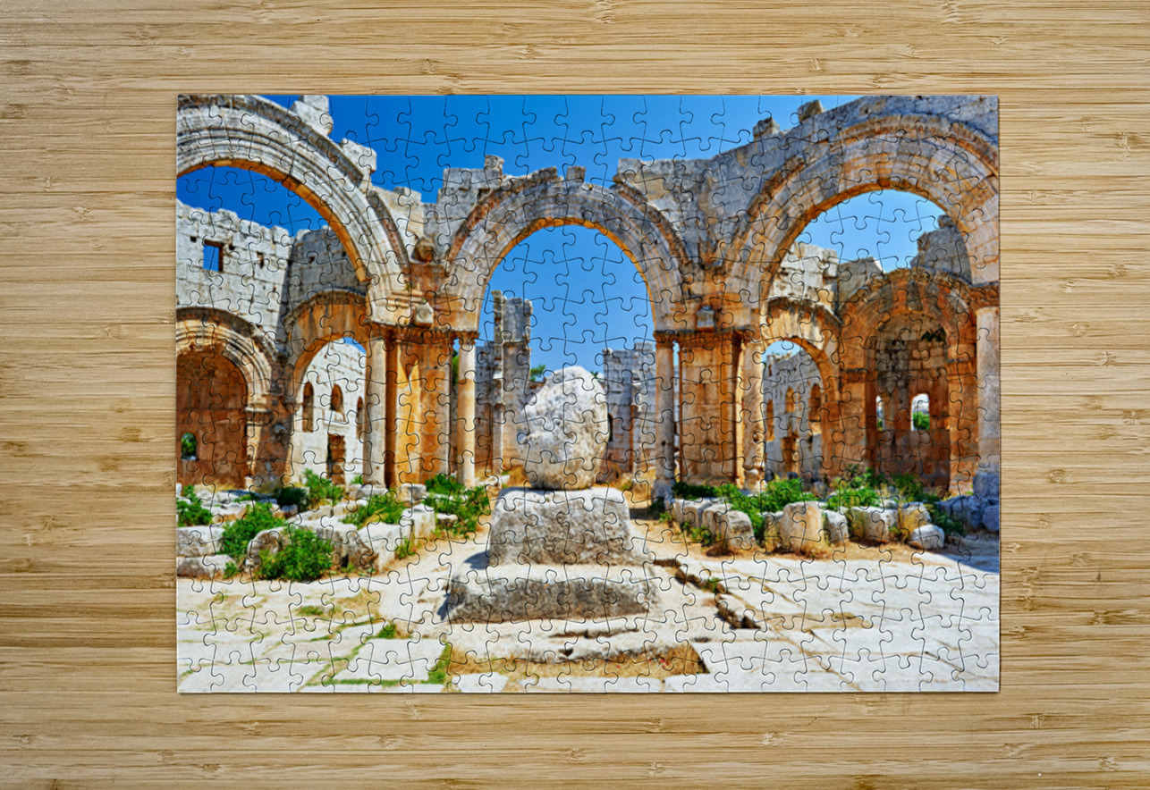 Ruins of Saint Simeon Stylites Church in Syria under a clear sky Marco Brivio Puzzle printing