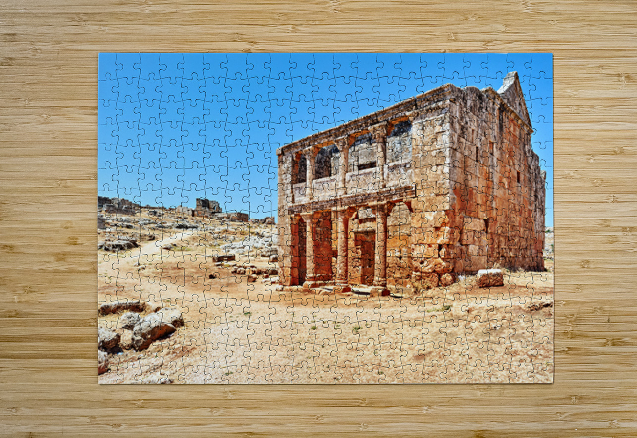 Exploring historic ruins in Serjilla Syria on a clear day Marco Brivio Puzzle printing