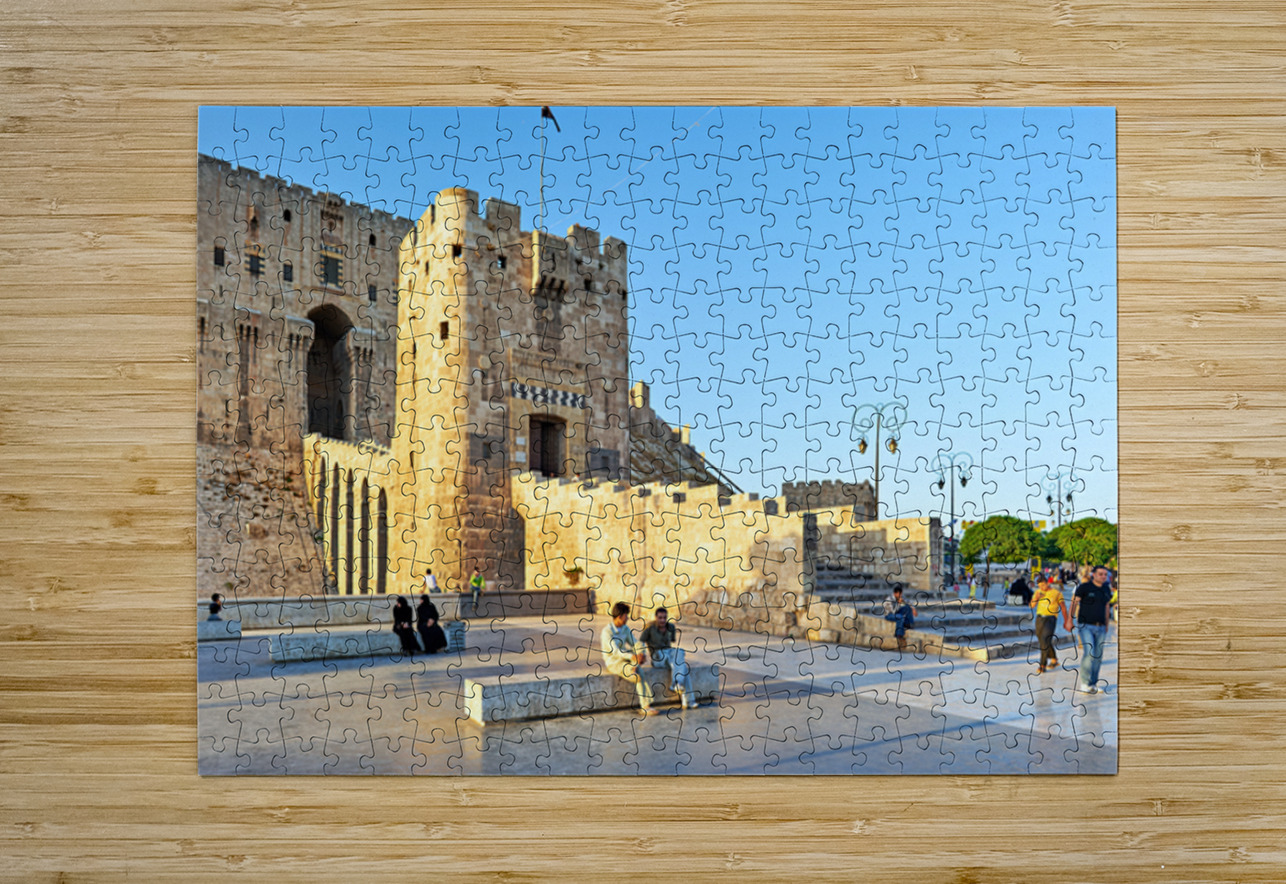 Visit to Citadel of Aleppo in Syria during evening light Marco Brivio Puzzle printing