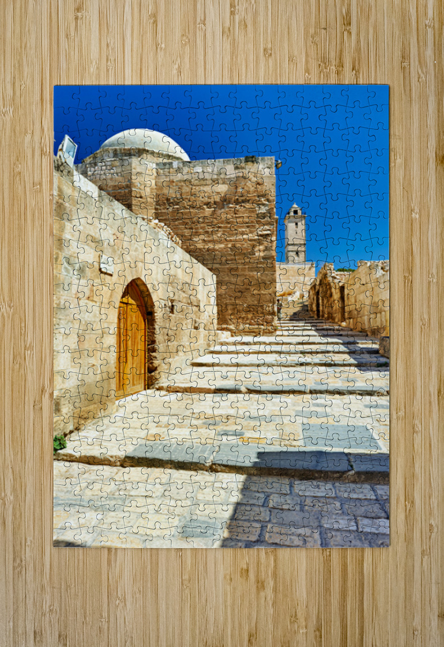 Explore the ancient paths leading up to Aleppo Citadel in Syria Marco Brivio Puzzle printing