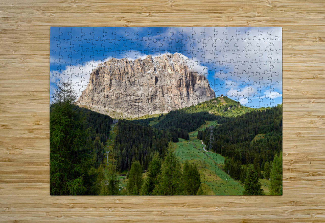Sassolungo mountain in Val Gardena Italy during daytime Marco Brivio Puzzle printing