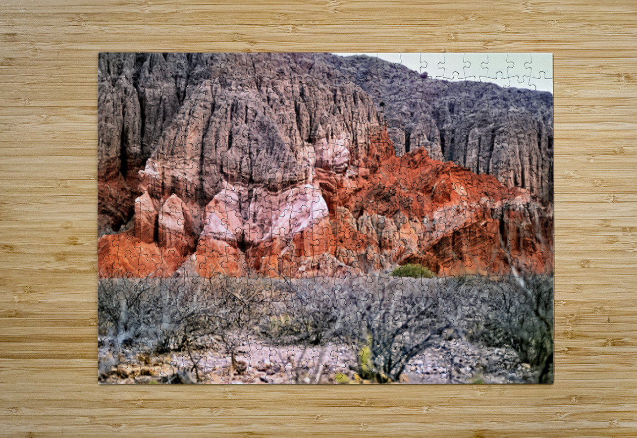 Colorful eroded rock formations in Quebrada de las Conchas Arge Marco Brivio Puzzle printing