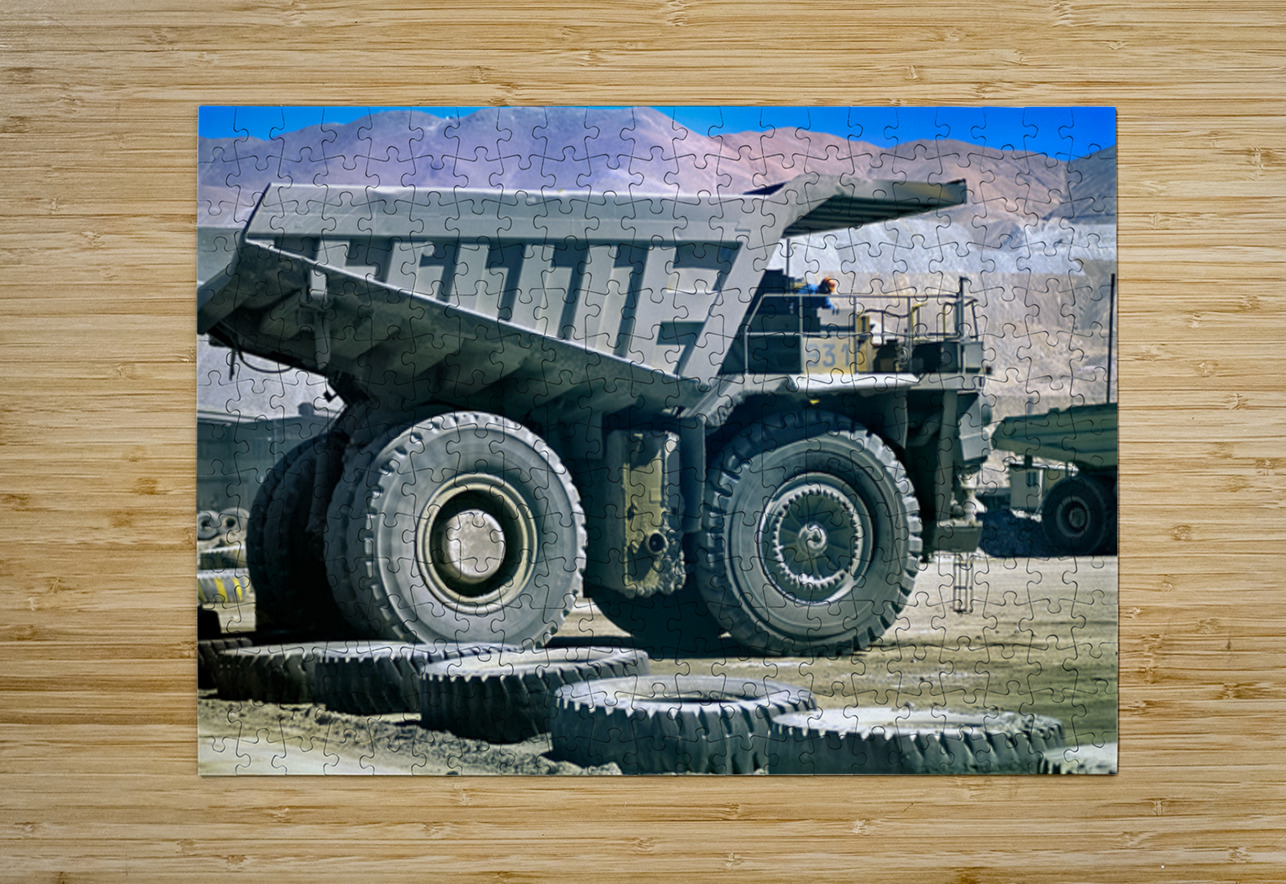 Giant mining dump truck in a dusty mountain quarry. Marco Brivio Puzzle printing