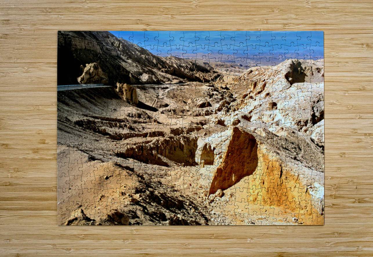 Dramatic arid mountain landscape with a winding road. Marco Brivio Puzzle printing