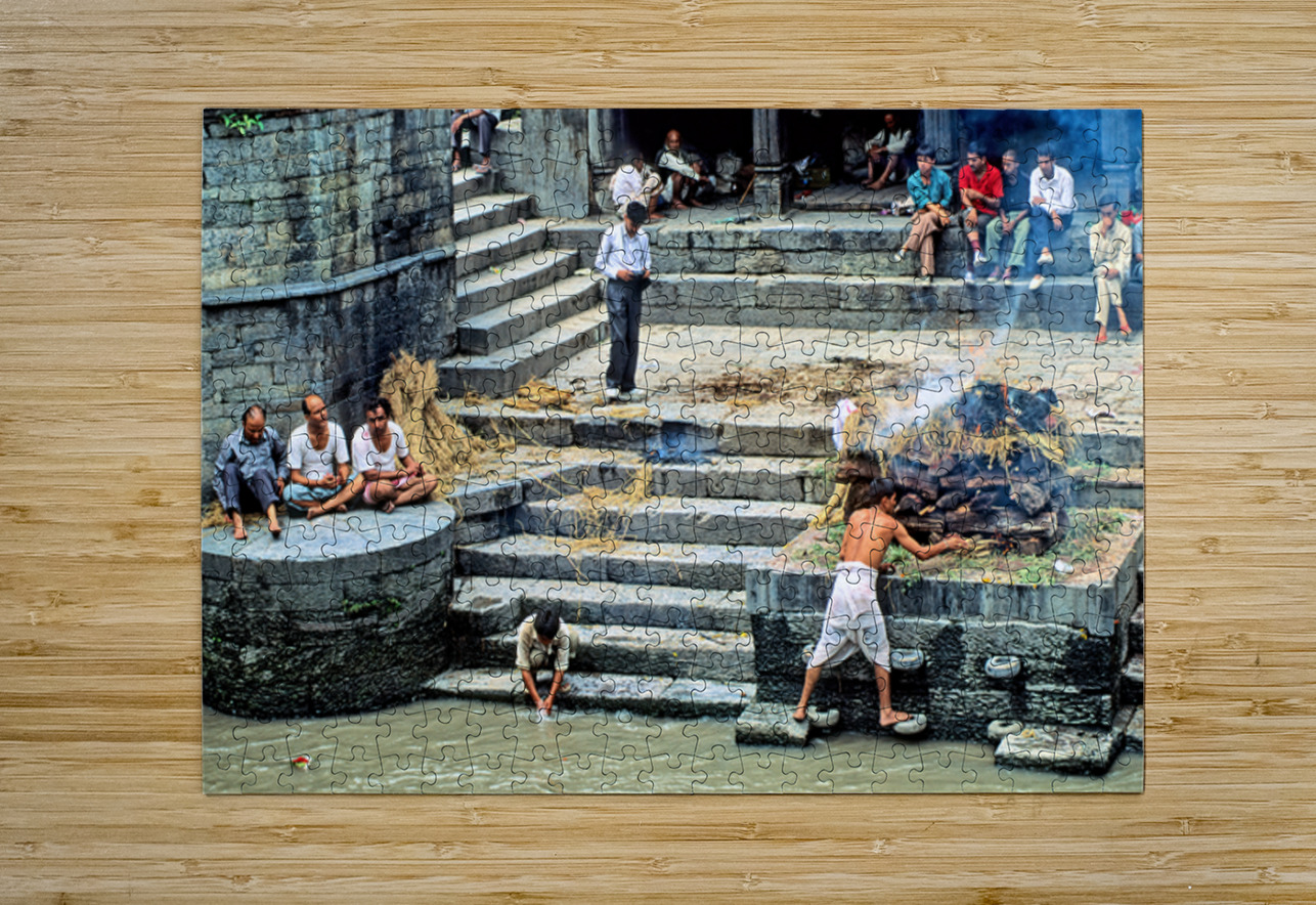 Cremation ritual at Pashupatinath in Kathmandu Nepal Marco Brivio Puzzle printing