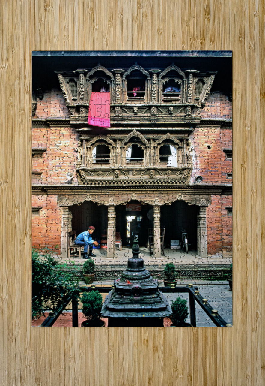 Kumari goddess house in Kathmandu shows architecture and daily l Marco Brivio Puzzle printing
