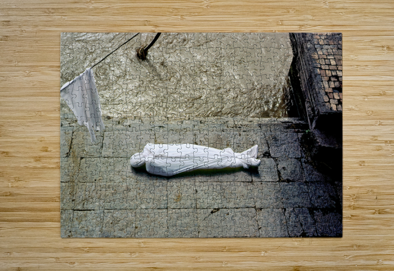 Cremation ceremony at Pashupatinath in Kathmandu Nepal Marco Brivio Puzzle printing