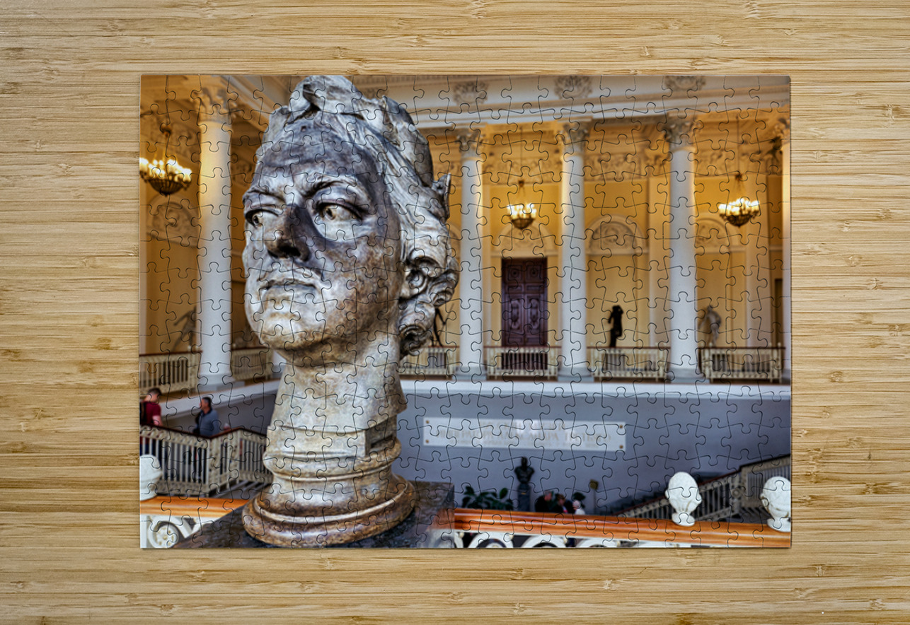 Sculpture of a historical figure in St. Petersburg Museum Marco Brivio Puzzle printing