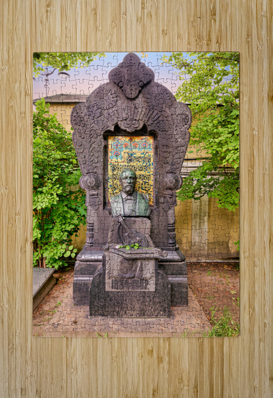 Tchaikovskys grave at Tikhvin cemetery in Saint Petersburg Marco Brivio Puzzle printing