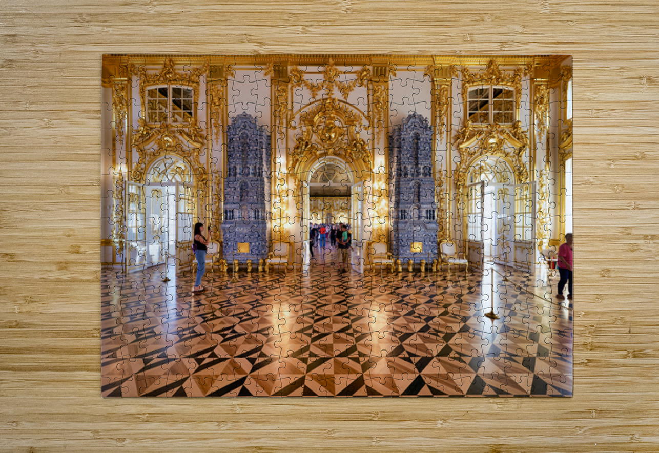 Visitors explore Catherine Palace in Saint Petersburg Russia Marco Brivio Puzzle printing
