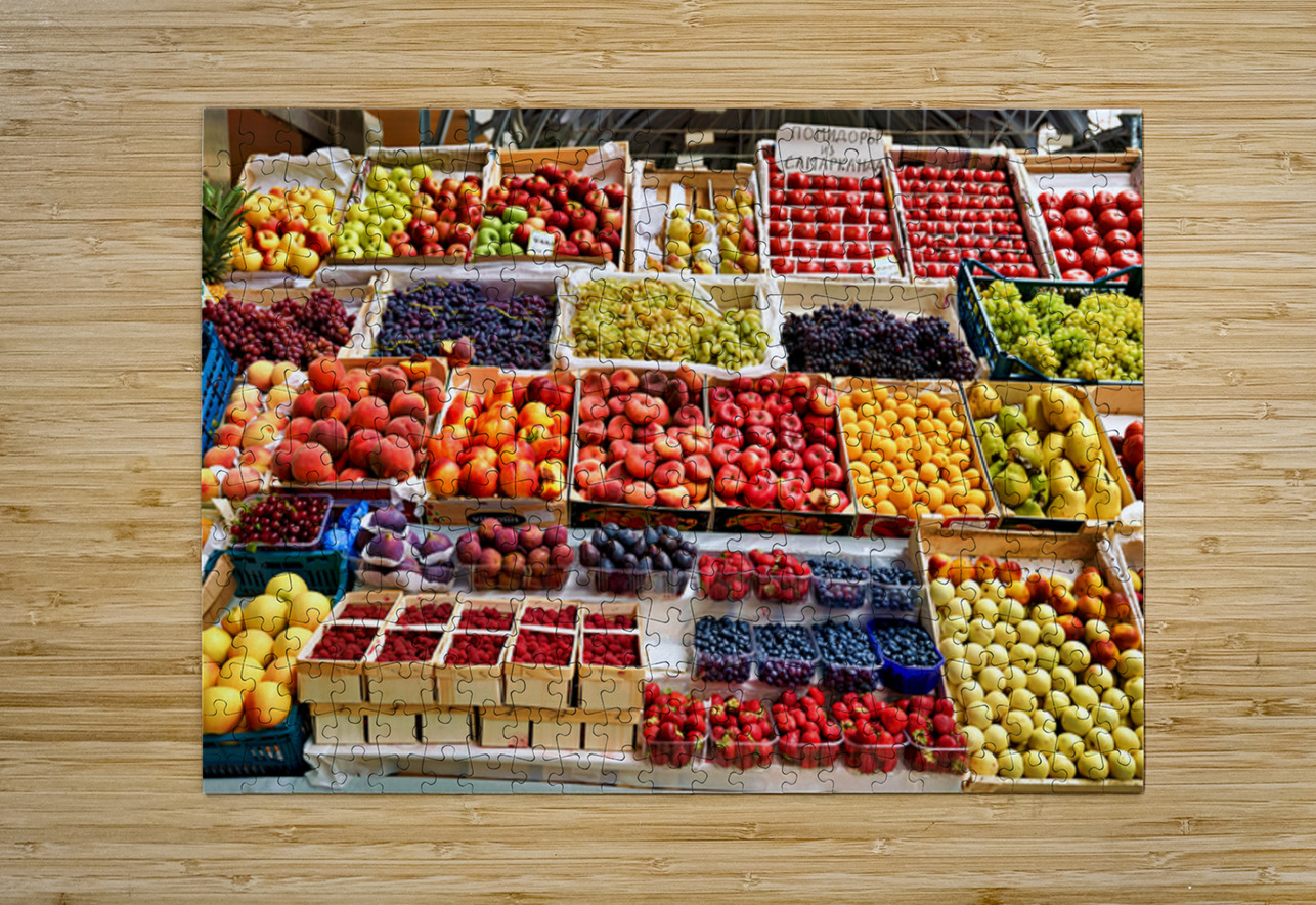 Fruits displayed at Kuznechnyy Rynok Market in Saint Petersburg Marco Brivio Puzzle printing