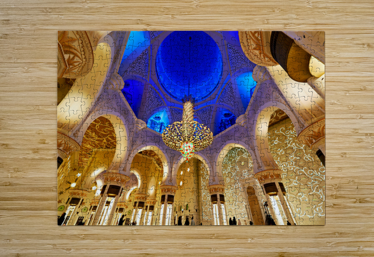 Visit Sheikh Zayed Grand Mosque in Abu Dhabi during evening Marco Brivio Puzzle printing
