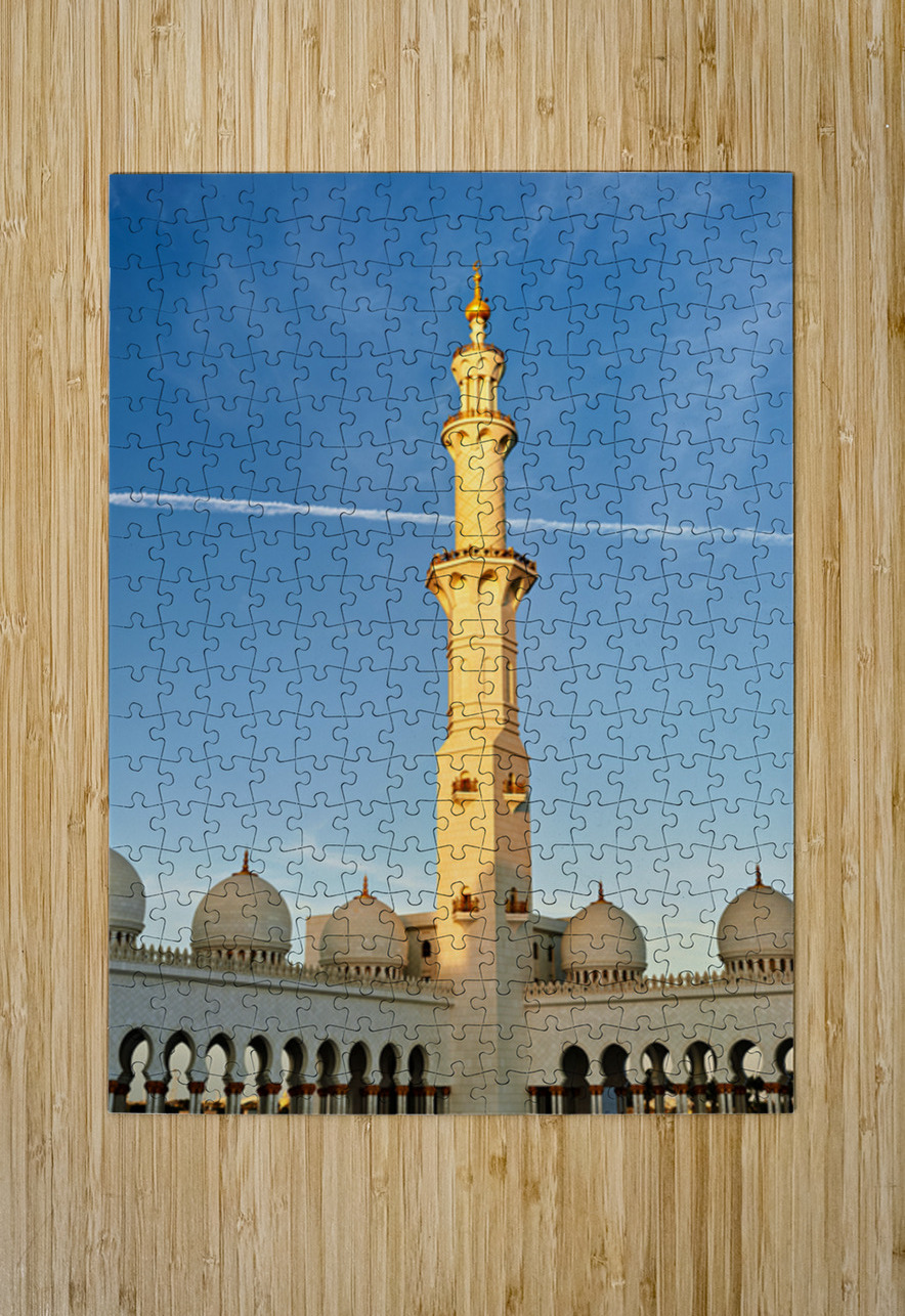 Exploring Sheikh Zayed Grand Mosque in Abu Dhabi during sunset Marco Brivio Puzzle printing