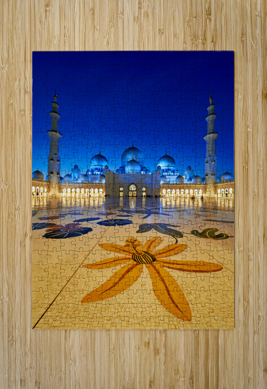 Sheikh Zayed Grand Mosque at night in Abu Dhabi Marco Brivio Puzzle printing