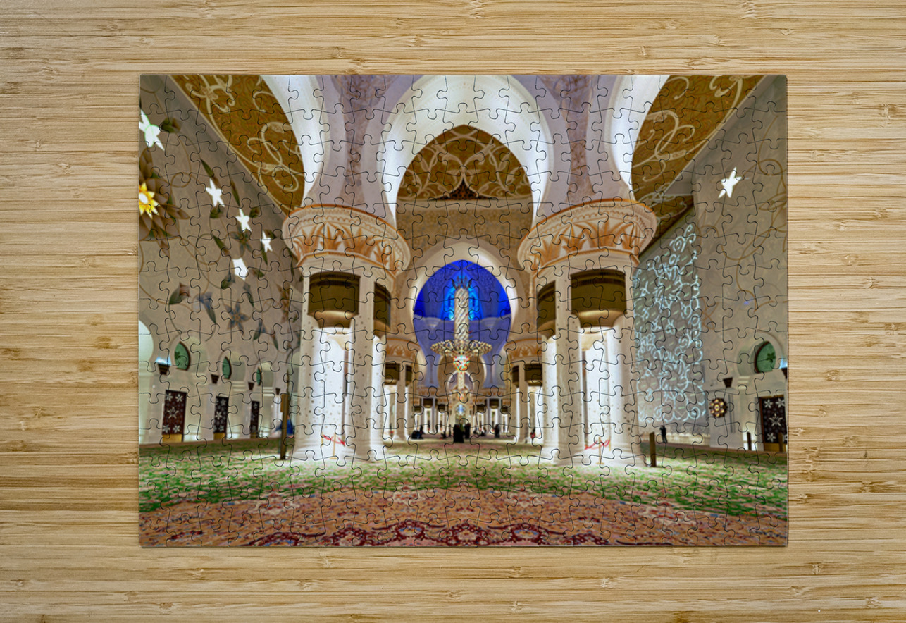 Exploring the interior of Sheikh Zayed Grand Mosque in Abu Dhabi Marco Brivio Puzzle printing